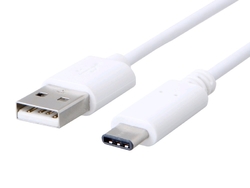 USB 2.0 AM na Type‑C kabel (AM/CM), 1m, bílý